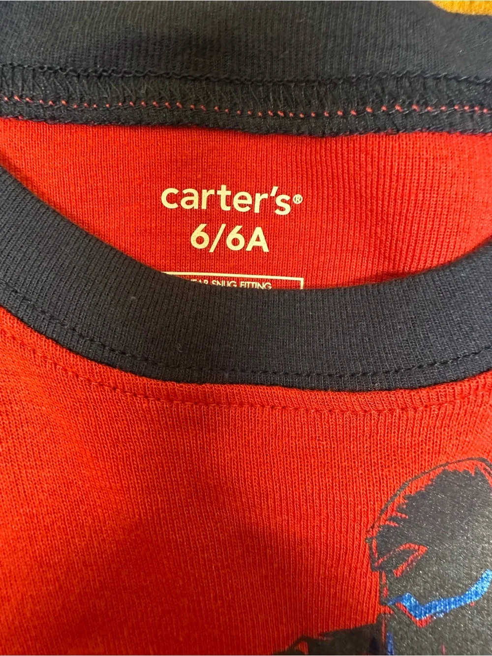 Carter's Red and Navy Gamer Pajama Set with Striped Pants 4 pieces